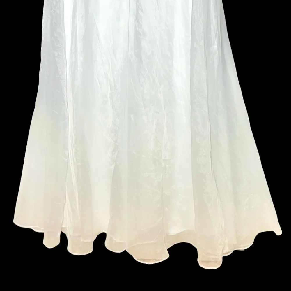 NWT Lulus True Excellence White Bustier Off-The-Shoulder Gown, Size Large - Picture 10 of 15